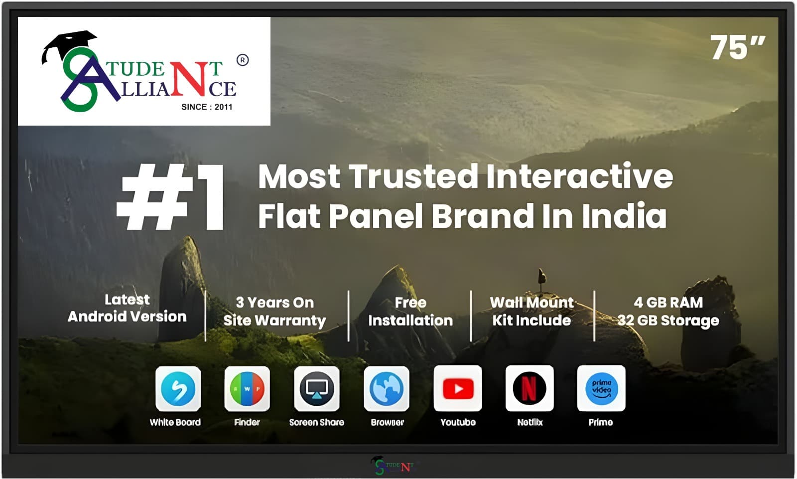 75 Inch IFPD - Interactive Flat Panel Display