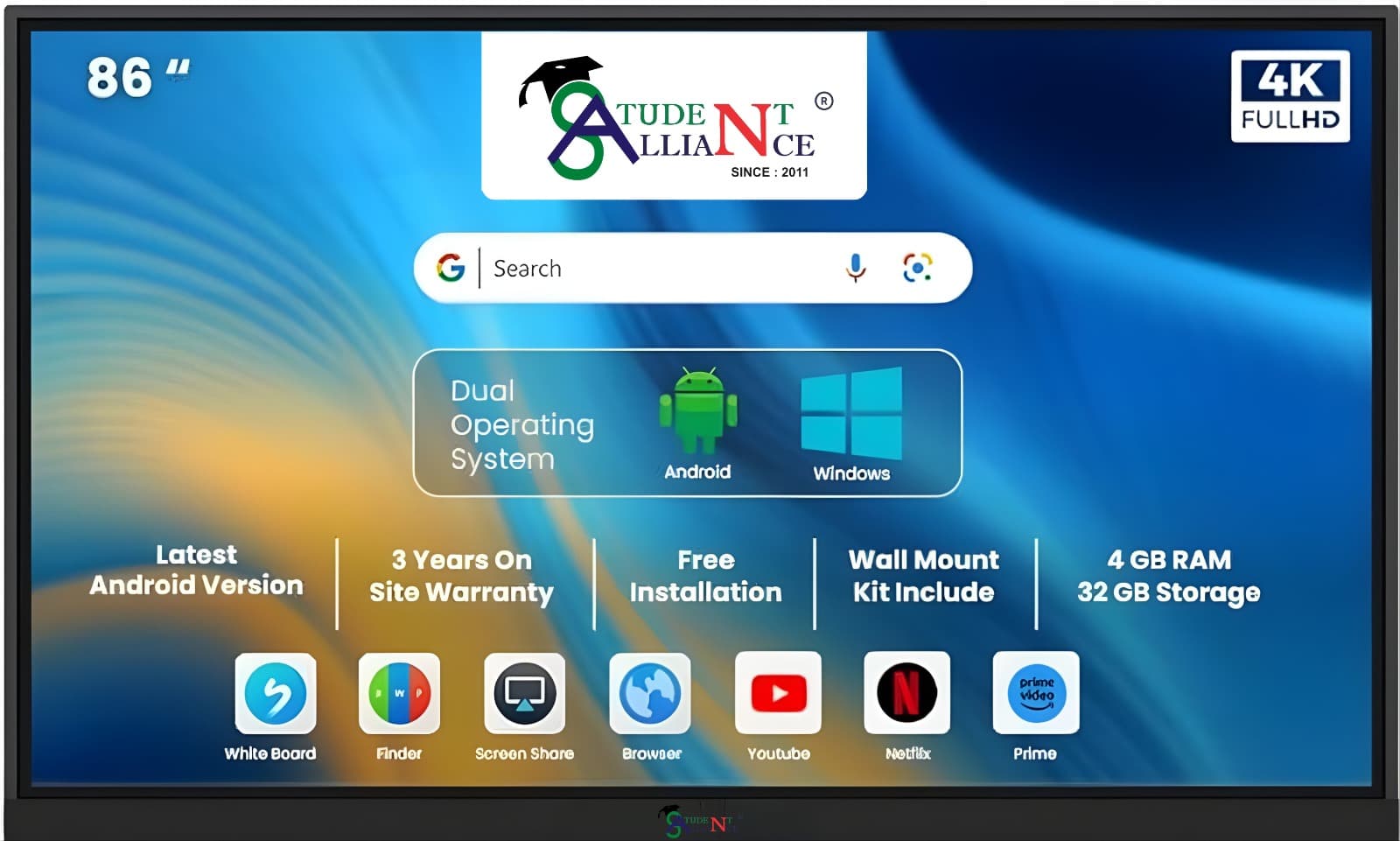 86 Inch IFPD - Interactive Flat Panel Display